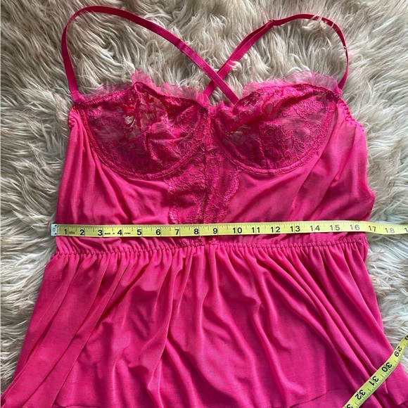 Plus Size Hot Pink Lace/Sheer Lingerie - Size 2X - Picture 8 of 9